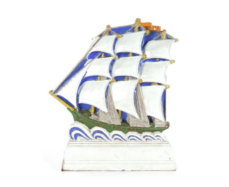 `THE GALLEON' A CARTER, STABLER & ADAMS ARCHITECTURAL FAIENCE MODEL OF A GALLEONDesigned by Harold Stabler around 1925Named `