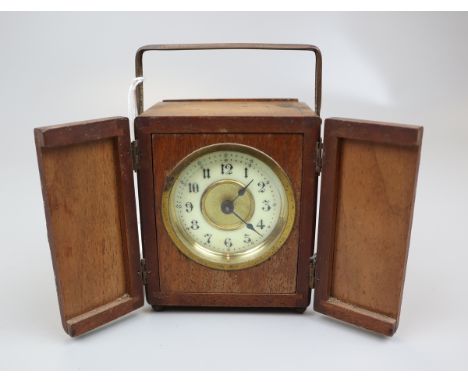 Travel clock with enamel face 