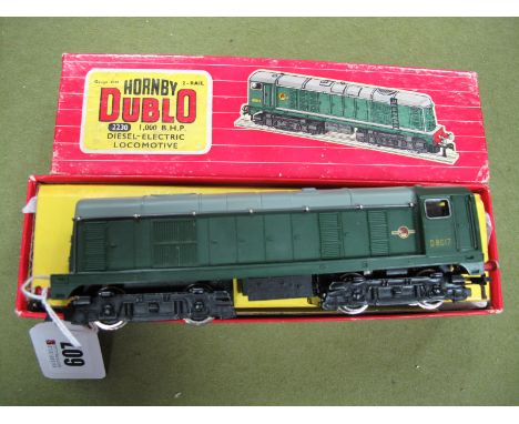 A Hornby Dublo 'OO' Gauge /4mm Ref No 2230 2 Rail  Bo-Bo Class 20 Diesel Locomotive, BR green R/No D8017 appears new/unused '