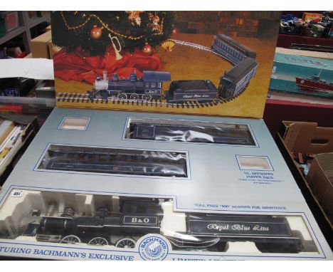 A Bachmann Ref No. 90016 "G" Gauge "Royal Blue" Big Haulier Boxed Train Set, comprising 4-6-0 "Old Timer" Steam Locomotive an