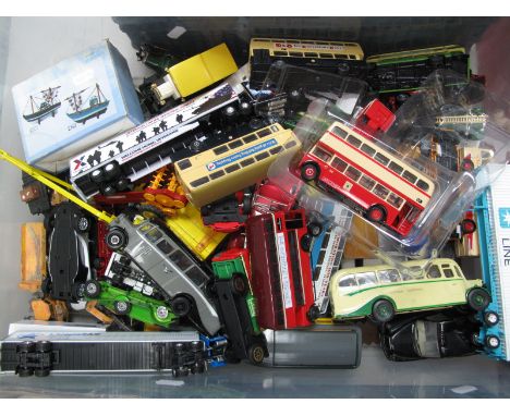 A Quantity of Loose Modern Diecast, various scales; cars, commercials. buses, coaches, etc.