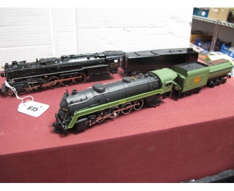 A Bachmann 'HO' Gauge 'Mountain Class' 4-8-2 C.N.R Steam Locomotive and Tender, R/No 6060 plus a Bachmann 4-8-4 'Northern' R/