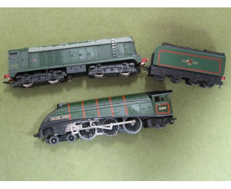 Two Hornby Dublo 'OO' Gauge/4,mm Unboxed Three Rail Locomotives, A 4-6-2 Class A4 'Silver King' BR green R/No 60016, and a Cl