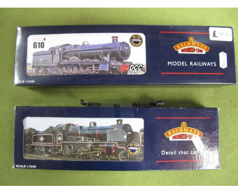 Two Bachmann 'OO' Gauge/4mm Boxed 4-6-0 Steam Locomotives and Six Wheel Tenders, Ref No.32-003 "Kinlet Hall" BR green R/No. 4