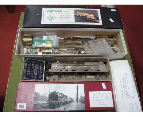 Two 7mm Part Built Locomotive Kits, A 'Oakville Models' 4-6-0 Castle class (B.R.W,.R) etched brass and nickel silver, plus a 