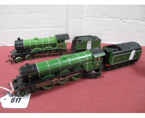 Two Hornby 'OO' Gauge/4mm Unboxed Steam Locomotives, L.N.E.R green - Flying Scotsman plus eight wheel tender, and 4-6-0 Class
