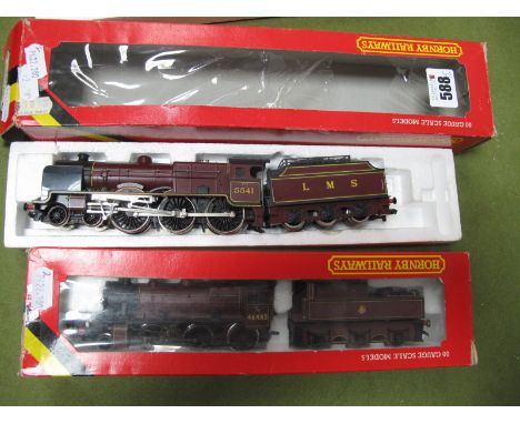 Two Hornby 'OO' Gauge/4mm Steam Locomotives and Six Wheel Tenders, Ref No R.852 Ivatt BR maroon R/No 46465 and 4-6-0 "Duke of