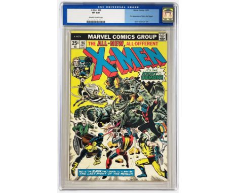 X-Men 96 CGC 8.0 Universal Grade, off-white to white pages. First appearance of Moria McTaggert.