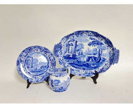 A selection of Copeland Spode 'Italian' ware comprising, a jug with spout and handle (h. 10.5cm), a salad plate (d. 23cm), an