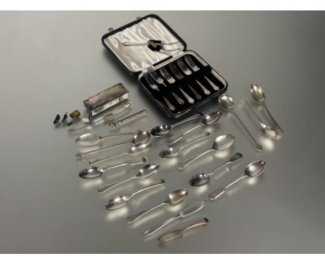 A collection of silver and epns to include; a silver WWII child identity bracelet, two boot charms, a pig, a miniature Jo Ker