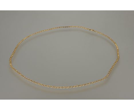 A 9ct gold anchor chain link necklace with lobster claw fastening: l. x 36cm 16.3g