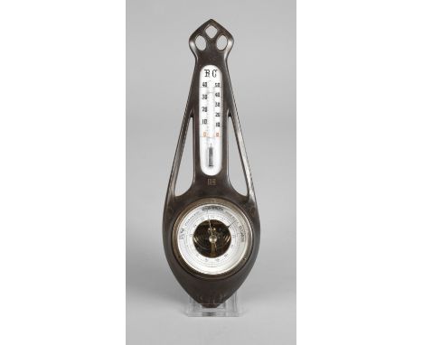 Albin Müller Barometer EisenEntwurf um 1904, Ausführung Fürstlich Stollberg'sches Hüttenamt Ilsenburg, Modellnummer 4033, vor