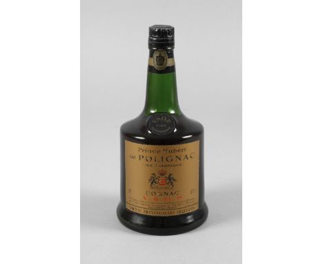 Flasche CognacFrankreich, 1960er Jahre, Prince Hubert de Polignac Cognac V.S.O.P., original verschlossen, Füllmenge 0,7 l.