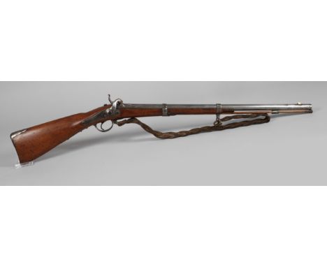 Perkussionsgewehr Frankreich1. Hälfte 19. Jh., Holzschaft , auf dem Schlossblech mit "M re. R le. de St. Etienne" und auf dem