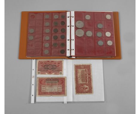 Münzsammlung Ungarnab 1745 bis in die Neuzeit, Album mit einigen schönen Silbermünzen bestückt, darunter 15 Kreuzer Madonnent