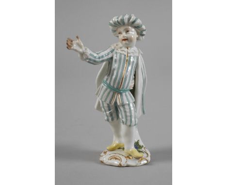 Meissen "Komödiantenkind als Mezzetino"aus einer Serie von 24 Figuren, Entwurf Johann Joachim Kändler 1755-1765, Ausführung w