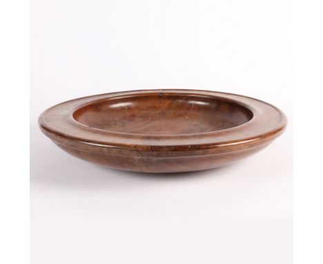 inscribed to the underside "Burr Yew from the lakes by R Samuel Cartwright 2001", 41cm diameter.