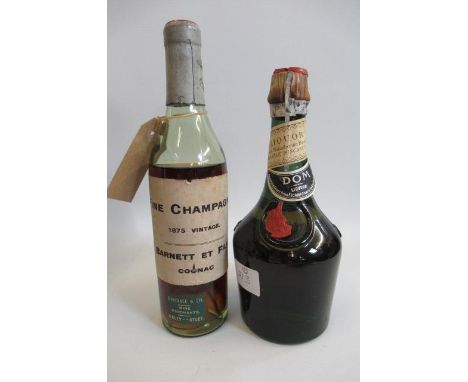 1 bottle of Barnett et Fils Fine Champagne Cognac, vintage 1875, with Dinsdale &amp; Co. Wine Merchants label for Ilkley and 