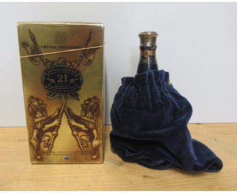 1 bottle Chivas Brothers 21 year old Royal Salute blended Scotch Whisky, The Sapphire Flagon (Est. plus 21% premium inc. VAT)