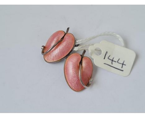 A VOLMER BAHNER pair of enamel earrings 
