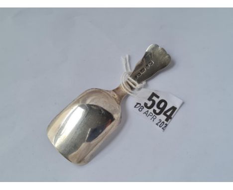 A early Victorian kings pattern caddy spoon single struck B'ham 1843 by GU