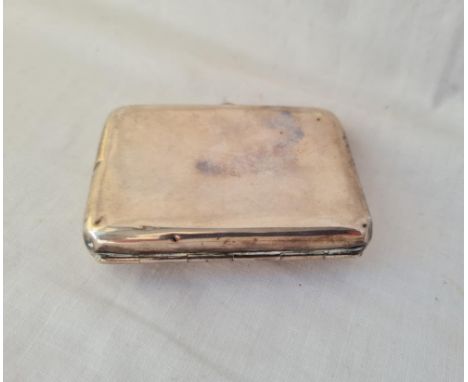 A cigarette case presented too GH James of the 38th Imperial Yeomanry B'ham 1902 50 gms 