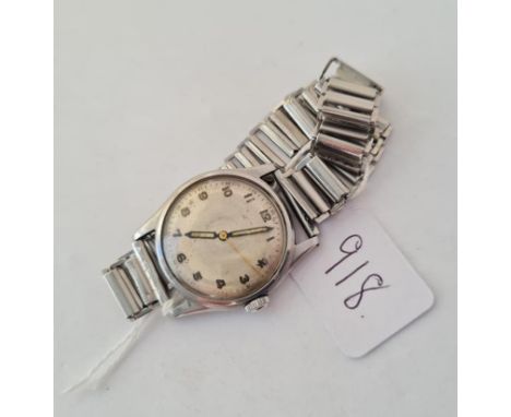 A stainless steel gents wrist watch by CYMA with seconds sweep &amp; stainless steel strap
