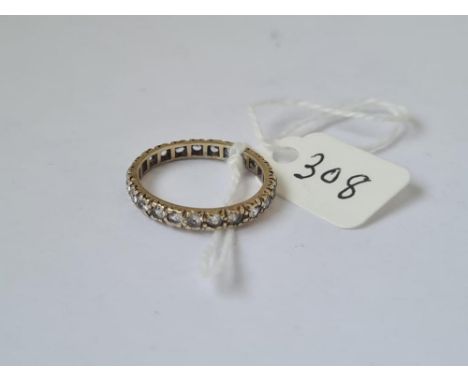 A white gold eternity ring - size N - 2.2gms