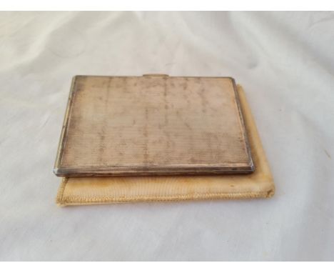A cigarette case engine turned B'ham 1958 185 gms 