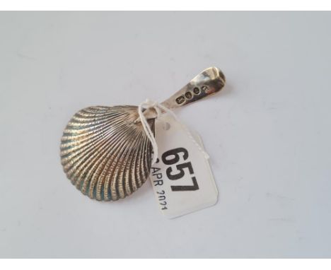 A George III caddy spoon with shell shaped bowl London 1791 by IL 