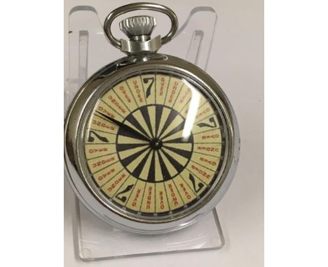 A vintage gaming pocket watch (when wound the mechanical arm spins round landing randomly on a different marker each time