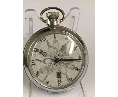 A vintage gaming pocket watch (when wound the mechanical arm spins round landing randomly on a different marker each time