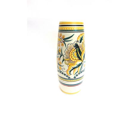 A LARGE POOLE POTTERY VASE  decorated in the ZB pattern by Gwen Haskins, 40cm high, printed and painted marks to base