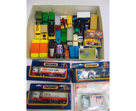 ASSORTED DIECAST MODEL VEHICLES  by Matchbox, Corgi and others, variable condition, most unboxed; together with a Spot-On by 