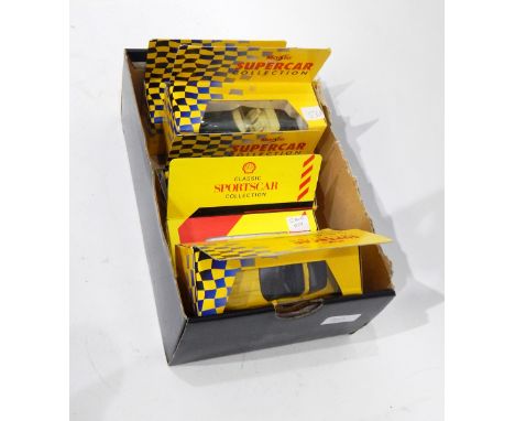 Quantity of playworn Corgi, Lledo etc diecast vehicles, boxed, Shell Supercar Collection, two evening bags, a Kodak camera, c