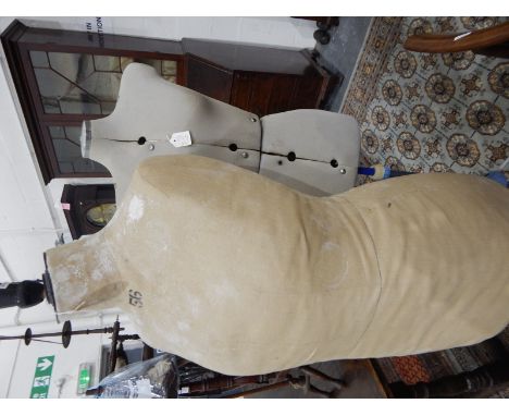 Modern dressmaker's mannequin, adjustable and a vintage mannequin, possibly for a gentleman ( 2)