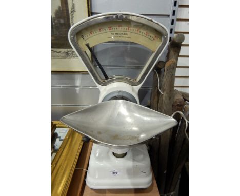 Avery scales to weigh up to 2lb  with various vintage garden tools etc 
