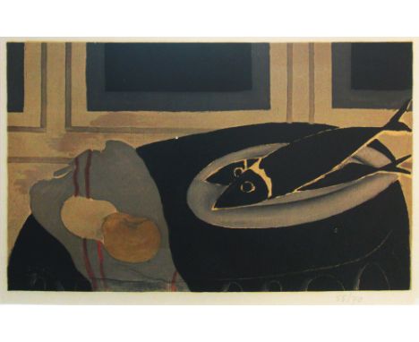 GEORGES BRAQUE (French, 1882-1963), 'Black Fish', lithograph in colours, numbered 55/70, printed by Mourlot, 36cm x 58.5cm, f