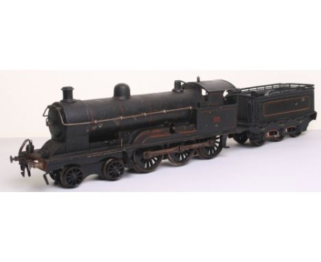 Marklin gauge I c/w 4-6-0 LNWR  engine No.66 Experiment locomotive and tender, circa 1910, forward/reverse and stop/start lev