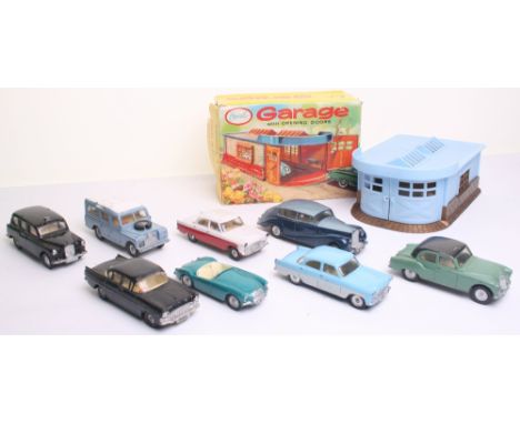 Eight Unboxed Triang Spot On Models, 100Ford Zodiac,100SL Ford Zodiac (missing battery holder) 101Armstrong Siddley Sapphire,