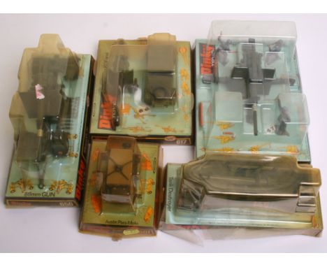 Four Dinky German Military in bubble pack boxes, 617 VW KDF and 50mm P.A.K Anti-Tank gun, 656 88mm gun, 662 Static 88mm gun w