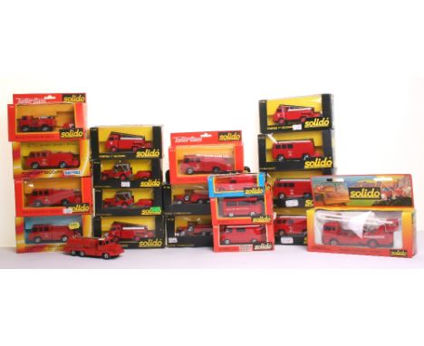Twenty Solido (France)  Fire Emergency Appliances, 42 Renault Van, 350 Berliet Paris Fire Engine, 3 x 350B Berliet Paris Fire