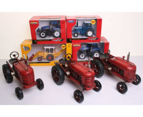 Tractor Models, including Britains 42839 Ford TW10, 2 x Britains 42887 New Holland T7.220 Tractor, Britains 42905 JCB 3C Mark