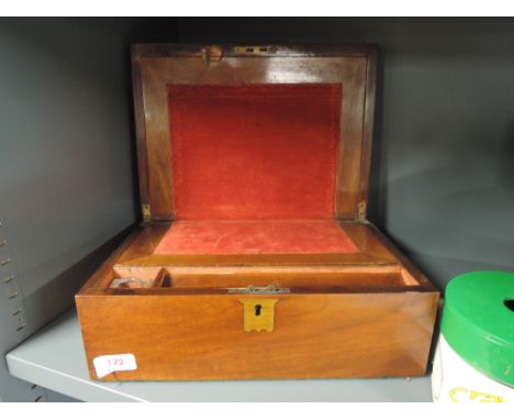 A vintage writers travel companion set with glass well