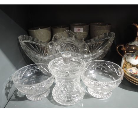 A selection of glass and ceramic goblets