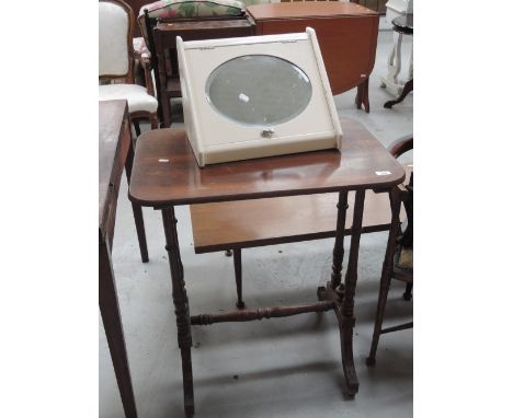 A vintage occasional table with turned base and feet