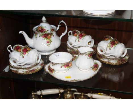 A ROYAL ALBERT 'OLD COUNTRY ROSES' TEA SERVICE