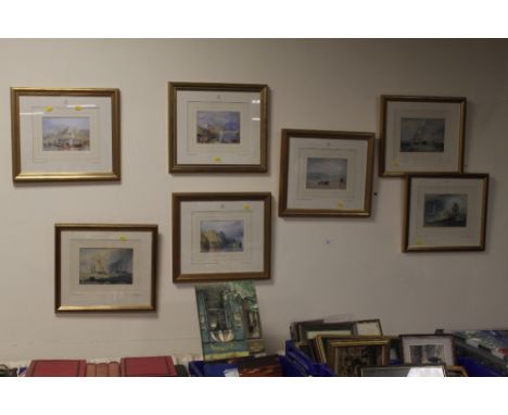 A COLLECTION OF SEVEN FRAMED AND GLAZED PRINTS OF J. M. W. TURNER