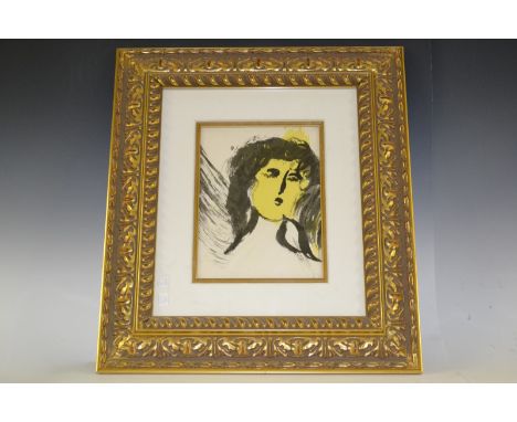After Marc Chagall (French, 1887-1985), L' Ange, lithograph on paper, unsigned, 31cm x 23cm 