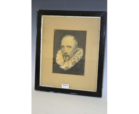 English School (20th century) 
Portrait of a Elizabethan Gentleman
unsigned, charcoal and wash, 23.5cm x 17.5cm 
